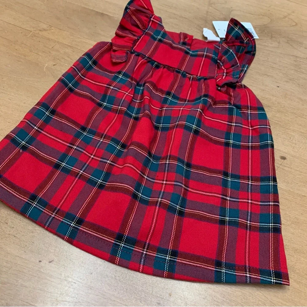 Baby Girl’s Plaid Red and Green Dress Size 6 months